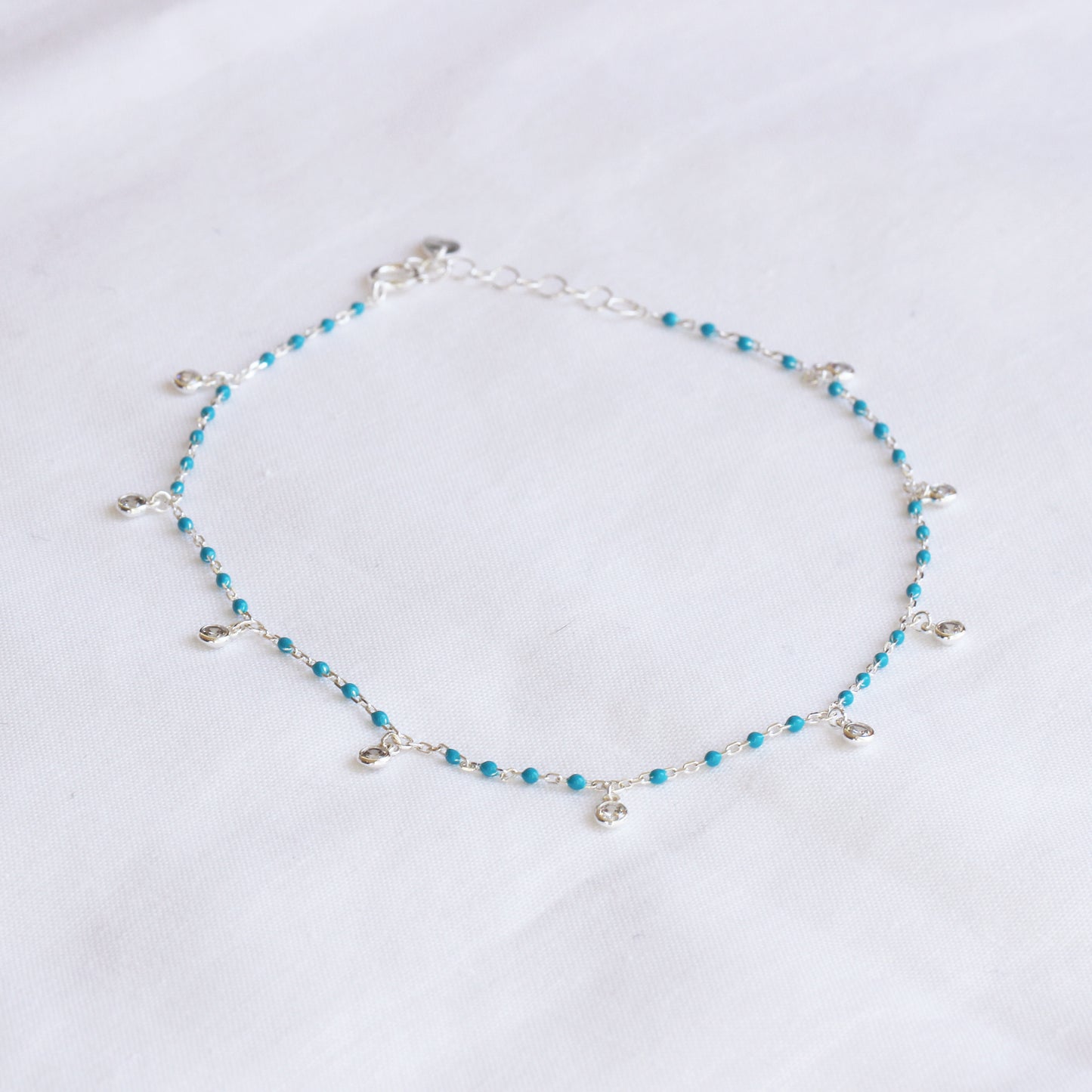 Turquoise Gold Plated Or Sterling Silver Anklet