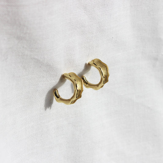 Gold Sasa Wave Earrings